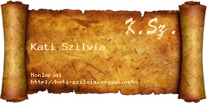 Kati Szilvia névjegykártya