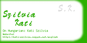 szilvia kati business card